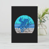 Vintages Schneemobil Einladung (Stehend Vorderseite)