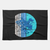 Vintages Schneemobil Geschirrtuch (Horizontal)