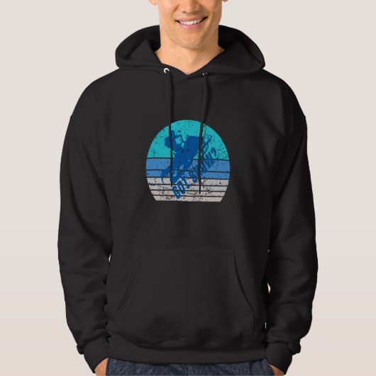 Vintages Schneemobil Hoodie (Vorderseite)