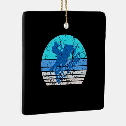 Vintages Schneemobil Keramikornament (Rechts)