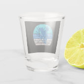 Vintages Schneemobil Schnapsglas (Rückseite)