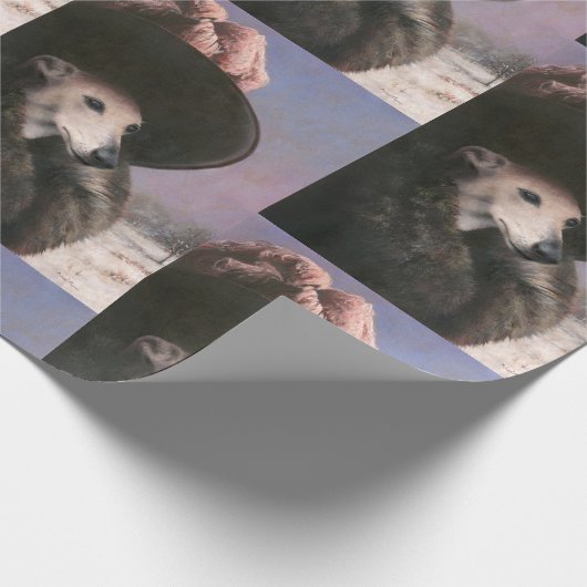 Vintages Schneepapier Geschenkpapier (Ecke)