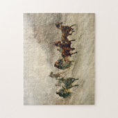 Vintages SchneeSleighlaufen Puzzle (Vertikal)