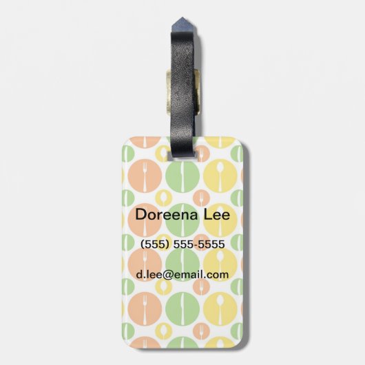 Vintages Schnittmuster Gepäckanhänger (Rückseite vertikal)