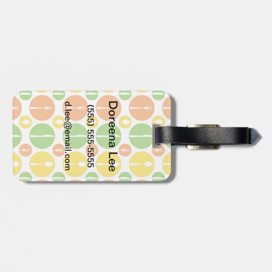 Vintages Schnittmuster Gepäckanhänger (Rückseite horizontal)