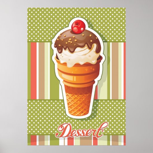 Vintages Schokoladeneis Poster (Vorne)