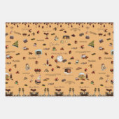 Vintages Schokoladenmuster Geschenkpapier Set (Vorderseite 2)