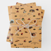 Vintages Schokoladenmuster Geschenkpapier Set (Beispiel)
