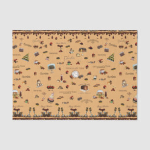 Vintages Schokoladenmuster Seidenpapier