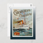 Vintages Schokoladenposter, Cadbury's Chocolate Postkarte (Vorne/Hinten)