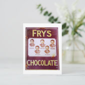 Vintages Schokoladenwerbeposter Postkarte (Stehend Vorderseite)