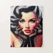 Vintages schönes Girl-Portrait Puzzle (Vertikal)