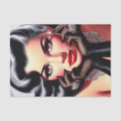 Vintages schönes Girl-Portrait Seidenpapier (Vorderseite)