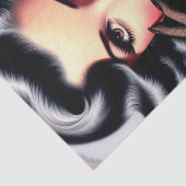 Vintages schönes Girl-Portrait Seidenpapier (Ausschnitt)