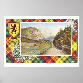 Vintages Schottland, Buchanan, Ballater-Pass Poster