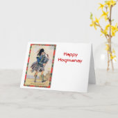 Vintages Schottland, dem Bagpipe folgen Karte (Gelbe Blume)