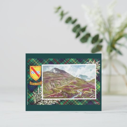 Vintages Schottland, Jagd Stewart, Braemar Postkarte (Stehend Vorderseite)
