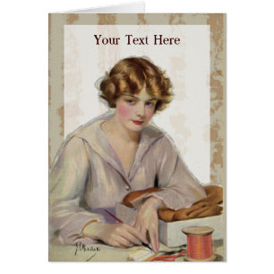 Vintages Schreiben der Frau aus dem Jahr 1918