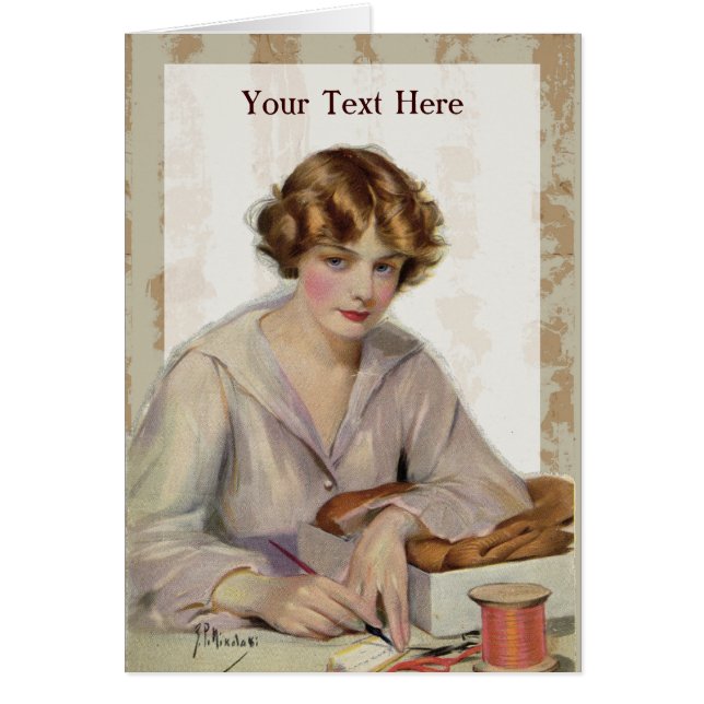 Vintages Schreiben der Frau aus dem Jahr 1918 (Vorne)