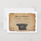 Vintages Schreibmaschinenpapier Save the Date (Vorderseite)