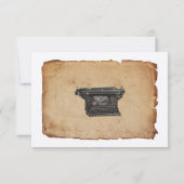 Vintages Schreibmaschinenpapier Save the Date (Rückseite)