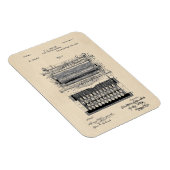 Vintages Schreibmaschinenpatent Magnet (Rechte Seite)