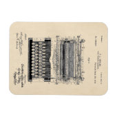 Vintages Schreibmaschinenpatent Magnet (Horizontal)