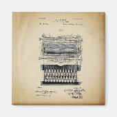 Vintages Schreibmaschinenpatent Magnet (Vorne)