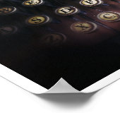 Vintages Schreibmaschinenposter Poster (Ecke)