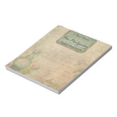 Vintages Schreibpapier, Lehrer, Blumenschrift Notizblock (Rotiert)