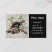 Vintages Schriftzeichen-Ephemera-Vogelnest, franzö Visitenkarte (Vorderseite)