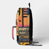 Vintages Schulbusdesign Bedruckter Rucksack (Rechts)