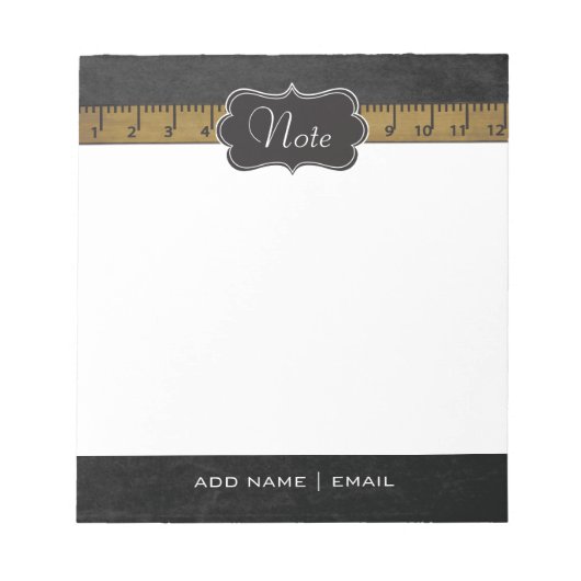 Vintages Schuldesign Notizblock (Vorderseite)