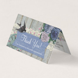 Vintages Schwalbenbier Cobalt Shabby Danke Karte