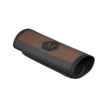 Vintages Schwarz-Braun-Leder-Monogramm