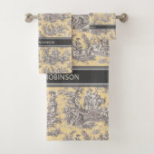 Vintages, schwarz-gelbes Tuch (Insitu)