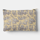 Vintages, schwarz-gelbes Tuch Zubehörtasche (Rückseite)