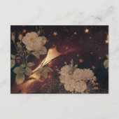 Vintages Schwarz-Gold-Glam-Blumendetails Begleitkarte (Rückseite)