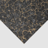 Vintages Schwarz-Gold-Glitzer-Dekoupage Seidenpapier (Detail)
