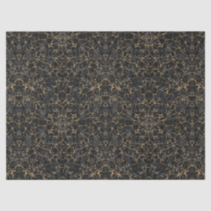 Vintages Schwarz-Gold-Glitzer-Dekoupage Seidenpapier