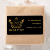 Vintages Schwarz-Gold-Monogramm-Ahornsirup (Insitu)