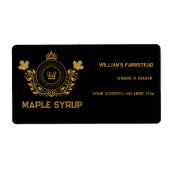 Vintages Schwarz-Gold-Monogramm-Ahornsirup (Vorne)