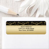 Vintages Schwarz-Gold-Rücksendezeichen (Insitu)