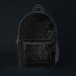 Vintages Schwarz/Grau-Gotik-Muster Bedruckter Rucksack<br><div class="desc">Vintages Schwarz/Grau-Gotik-Muster</div>