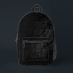 Vintages Schwarz/Grau-Gotik-Muster Bedruckter Rucksack<br><div class="desc">Vintages Schwarz/Grau-Gotik-Muster</div>