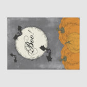 Vintages Schwarz-Orange-Halloween-Papiertaschentuc Seidenpapier (Vorderseite)