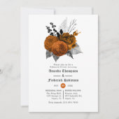 Vintages Schwarz/Orange Halloween Probe Dinner Einladung (Vorderseite)