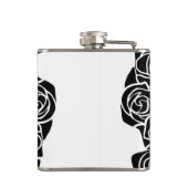 Vintages Schwarz-Rosa und Rose Flachmann (Rückseite)