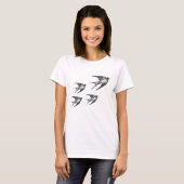 Vintages Schwarz-schlauch-Design T-Shirt (Vorne ganz)
