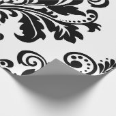 Vintages Schwarz und Weiß Geschenkpapier (Ecke)